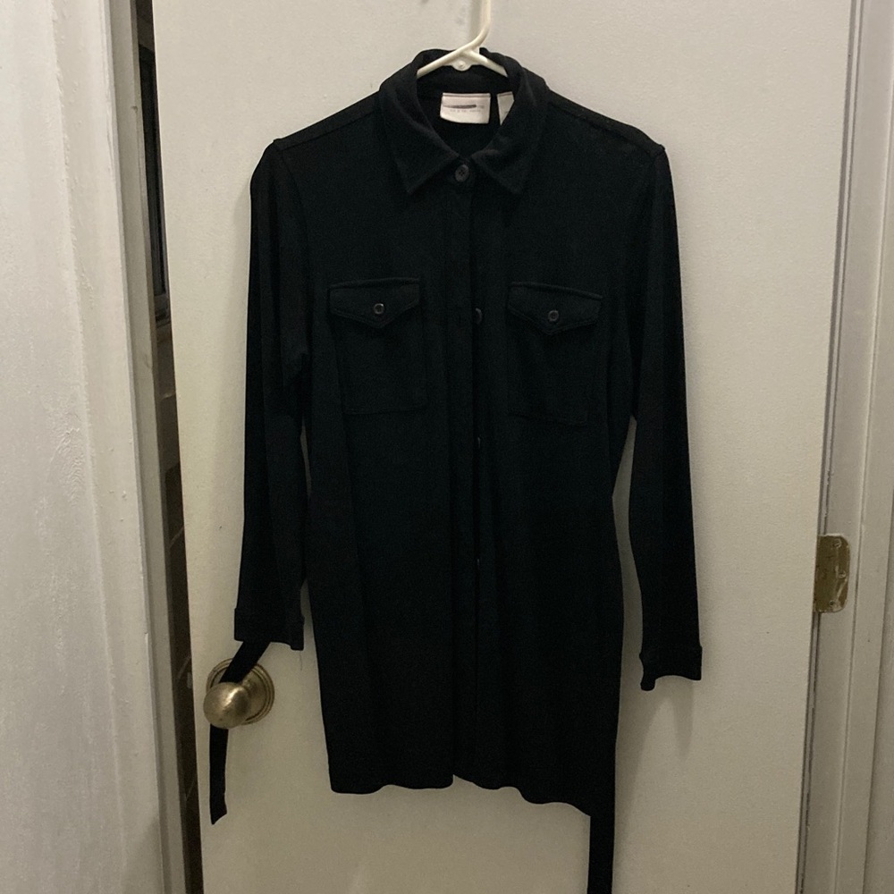 liz & co. Women's Black Button Down Shirt